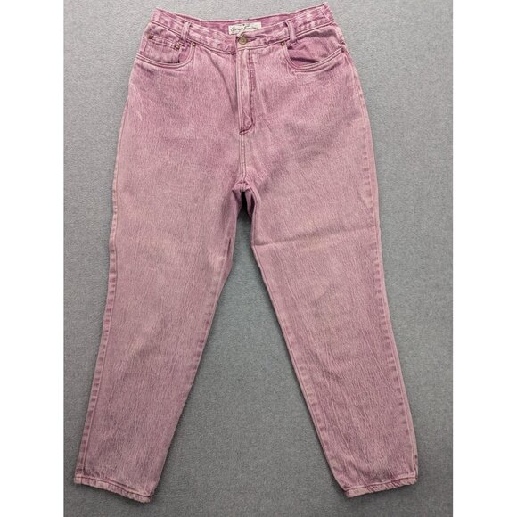 Vintage Giorgio Fiorlini Jeans 30 Womens Medium Pink Acid Wash High Rise Mom 90s - Picture 1 of 13